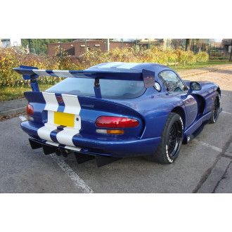 Maxton Design ABS Diffusor Heckschürzen Ansatz für Dodge Viper GTS schwarz matt