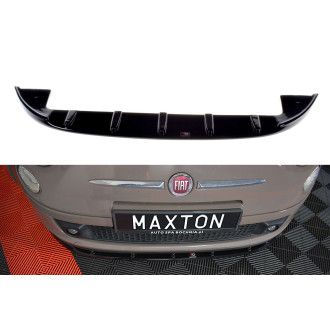 Maxton Design ABS Frontlippe V.1 für Fiat 500 Vorfacelift Schrägheck schwarz hochglanz