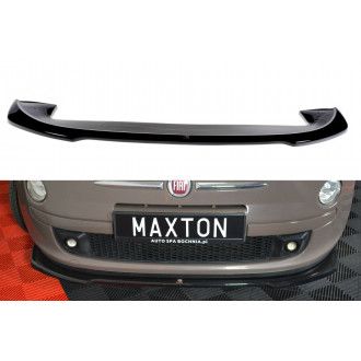 Maxton Design ABS Frontlippe V.2 für Fiat 500 Vorfacelift Schrägheck schwarz hochglanz