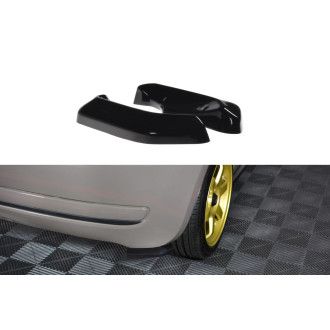 Maxton Design ABS Diffusor Seiten Eerwiterungen Flaps für Fiat 500 Vorfacelift Schrägheck schwarz hochglanz