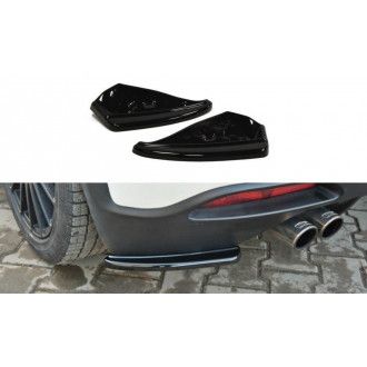 Maxton Design ABS Diffusor Seiten Eerwiterungen Flaps für Fiat Grande Punto Grande Punto Abarth schwarz hochglanz