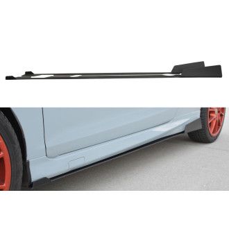 Maxton Design ABS Seitenschweller für Ford Fiesta Mk7 ST Facelift schwarz matt