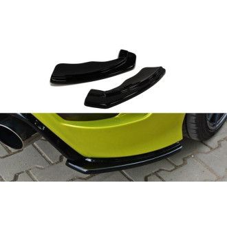 Maxton Design ABS Diffusor Seiten Eerwiterungen Flaps für Ford Focus Mk2 ST|RS schwarz hochglanz
