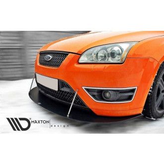 Maxton Design ABS Frontlippe für Ford Focus Mk2 ST|RS Vorfacelift schwarz matt