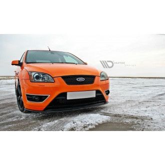 Maxton Design ABS Frontlippe V.2 für Ford Focus Mk2 ST|RS Vorfacelift schwarz hochglanz