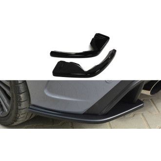 Maxton Design ABS Diffusor Seiten Eerwiterungen Flaps für Ford Focus MK3 ST|RS schwarz hochglanz