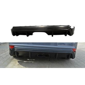 Maxton Design ABS Diffusor RS-Style für Ford Focus MK3 ST|RS Facelift schwarz hochglanz
