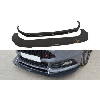 Maxton Design ABS Frontlippe v.1 und Splitter für Ford Focus MK3 ST|RS Facelift schwarz matt