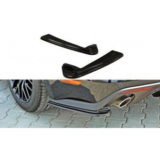 Maxton Design ABS Diffusor Seiten Eerwiterungen Flaps für Ford Mustang MK6 schwarz hochglanz