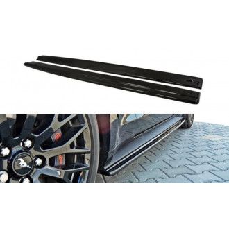 Maxton Design ABS Seitenschweller für Ford Mustang MK6 schwarz hochglanz