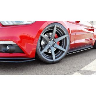Maxton Design ABS Seitenschweller für Ford Mustang MK6 schwarz hochglanz