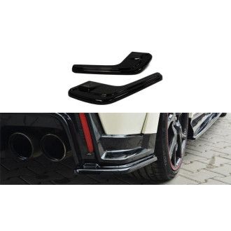 Maxton Design ABS Diffusor Seiten Eerwiterungen Flaps für Honda Civic Mk9 Type GP|Type-SR schwarz hochglanz