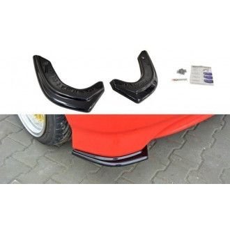 Maxton Design ABS Diffusor Seiten Eerwiterungen Flaps für Honda Jazz MK1 schwarz hochglanz