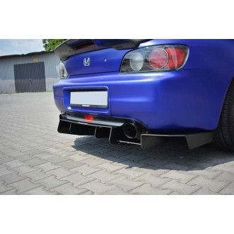 Maxton Design ABS Diffusor Heckschürzen Ansatz für Honda S2000 schwarz matt