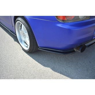 Maxton Design ABS Diffusor Seiten Eerwiterungen Flaps für Honda S2000 schwarz hochglanz