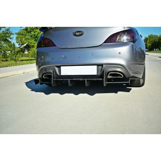 Maxton Design ABS Heckschürze für Hyundai Genesis Coupe schwarz matt