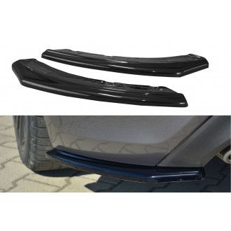 Maxton Design ABS Diffusor Seiten Eerwiterungen Flaps für Hyundai Genesis Coupe schwarz hochglanz