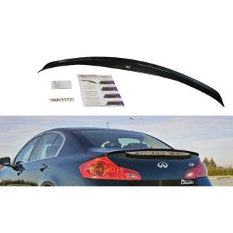 Maxton Design ABS Spoiler Aufsatz für Infiniti G37 Limo schwarz hochglanz
