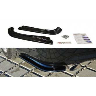 Maxton Design ABS Diffusor Seiten Eerwiterungen Flaps für Infiniti G37 Limo schwarz hochglanz