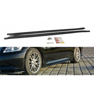 Maxton Design ABS Seitenschweller für Infiniti G37 Limo schwarz hochglanz