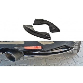 Maxton Design ABS Diffusor Seiten Eerwiterungen Flaps für Infiniti QX70 schwarz hochglanz