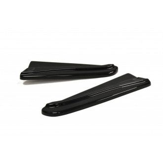 Maxton Design ABS Diffusor Seiten Eerwiterungen Flaps für Jaguar XF schwarz hochglanz