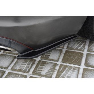 Maxton Design ABS Diffusor Seiten Eerwiterungen Flaps für Jaguar XF schwarz hochglanz