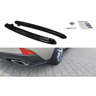 Maxton Design ABS Diffusor Seiten Eerwiterungen Flaps für Lexus IS MK3 Facelift schwarz hochglanz