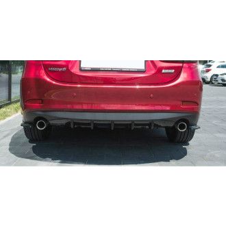 Maxton Design ABS Diffusor Seiten Eerwiterungen Flaps für Mazda Mazda 6 GJ MK3 MPS Facelift schwarz hochglanz