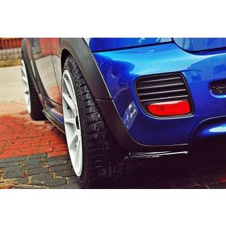 Maxton Design ABS Diffusor Seiten Eerwiterungen Flaps für Mini Cooper schwarz hochglanz