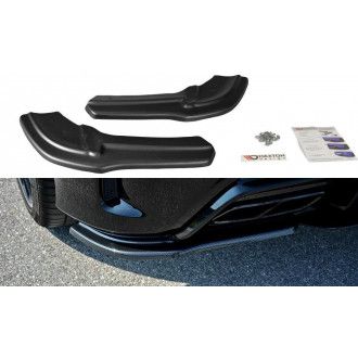Maxton Design ABS Diffusor Seiten Eerwiterungen Flaps für Mercedes Benz A-Klasse W176 AMG AMG Paket Facelift schwarz hochglanz