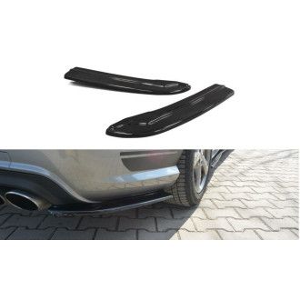 Maxton Design ABS Diffusor Seiten Eerwiterungen Flaps für Mercedes Benz C-Klasse W204 AMG AMG Paket Facelift schwarz hochglanz