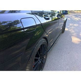 Maxton Design ABS Seitenschweller für Mercedes Benz C-Klasse W204 AMG AMG Paket Facelift schwarz hochglanz