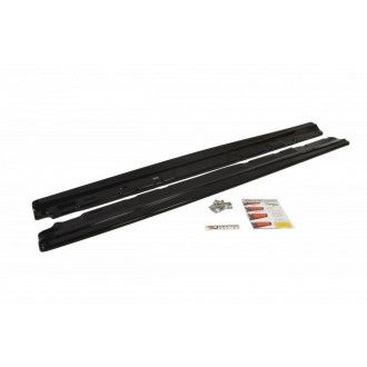 Maxton Design ABS Seitenschweller für Mercedes Benz C-Klasse W204 AMG AMG Paket Facelift schwarz hochglanz