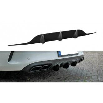 Maxton Design ABS Diffusor für Mercedes Benz C-Klasse W205 AMG AMG Paket Coupe schwarz hochglanz
