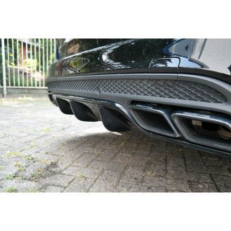 Maxton Design ABS Diffusor für Mercedes Benz C-Klasse W205 AMG AMG Paket Kombi schwarz hochglanz