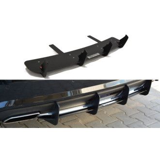 Maxton Design ABS Diffusor Heckschürzen Ansatz für Mercedes Benz CLS-Klasse W218 AMG AMG Paket schwarz matt