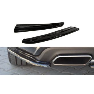 Maxton Design ABS Diffusor Seiten Eerwiterungen Flaps für Mercedes Benz CLS-Klasse W218 AMG AMG Paket schwarz hochglanz