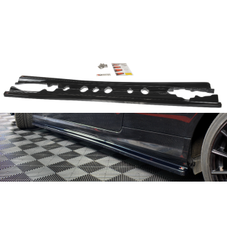 Maxton Design ABS Seitenschweller für Mercedes Benz E-Klasse W207 AMG AMG Paket Coupe schwarz hochglanz