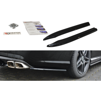 Maxton Design ABS Diffusor Seiten Eerwiterungen Flaps für Mercedes Benz E-Klasse W212 AMG AMG Paket schwarz hochglanz