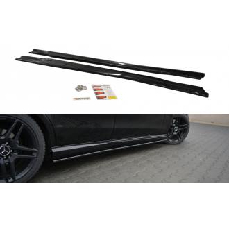Maxton Design ABS Seitenschweller für Mercedes Benz E-Klasse W212 AMG AMG Paket schwarz hochglanz