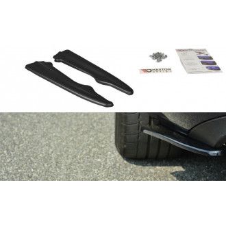 Maxton Design ABS Diffusor Seiten Eerwiterungen Flaps für Mercedes Benz E-Klasse W212 AMG AMG Paket schwarz hochglanz