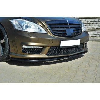 Maxton Design ABS Frontlippe für Mercedes Benz S-Klasse W221 AMG AMG Paket schwarz hochglanz