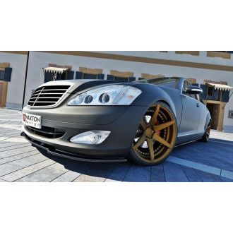 Maxton Design ABS Frontlippe für Mercedes Benz S-Klasse W221 AMG AMG Paket schwarz hochglanz