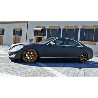 Maxton Design ABS Seitenschweller für Mercedes Benz S-Klasse W221 AMG AMG Paket schwarz hochglanz