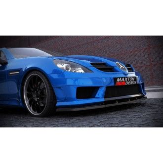 Maxton Design ABS Frontlippe für Mercedes Benz SLK-Klasse R171 AMG schwarz hochglanz für me-slk-r171-amg204-f1