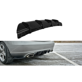 Maxton Design ABS Diffusor für Mercedes Benz SLK-Klasse R172 AMG schwarz hochglanz