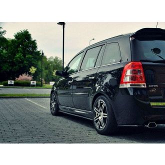 Maxton Design ABS Seitenschweller für Opel Zafira B MK2 OPC schwarz hochglanz
