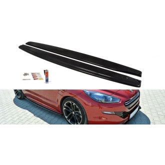 Maxton Design ABS Seitenschweller für Peugeot RCZ schwarz hochglanz