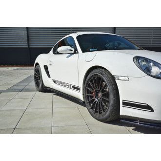 Maxton Design ABS Seitenschweller für Porsche Cayman MK1 schwarz hochglanz